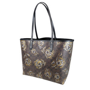COACH Reversible City Tote in Signature Canvas with Tulip Print